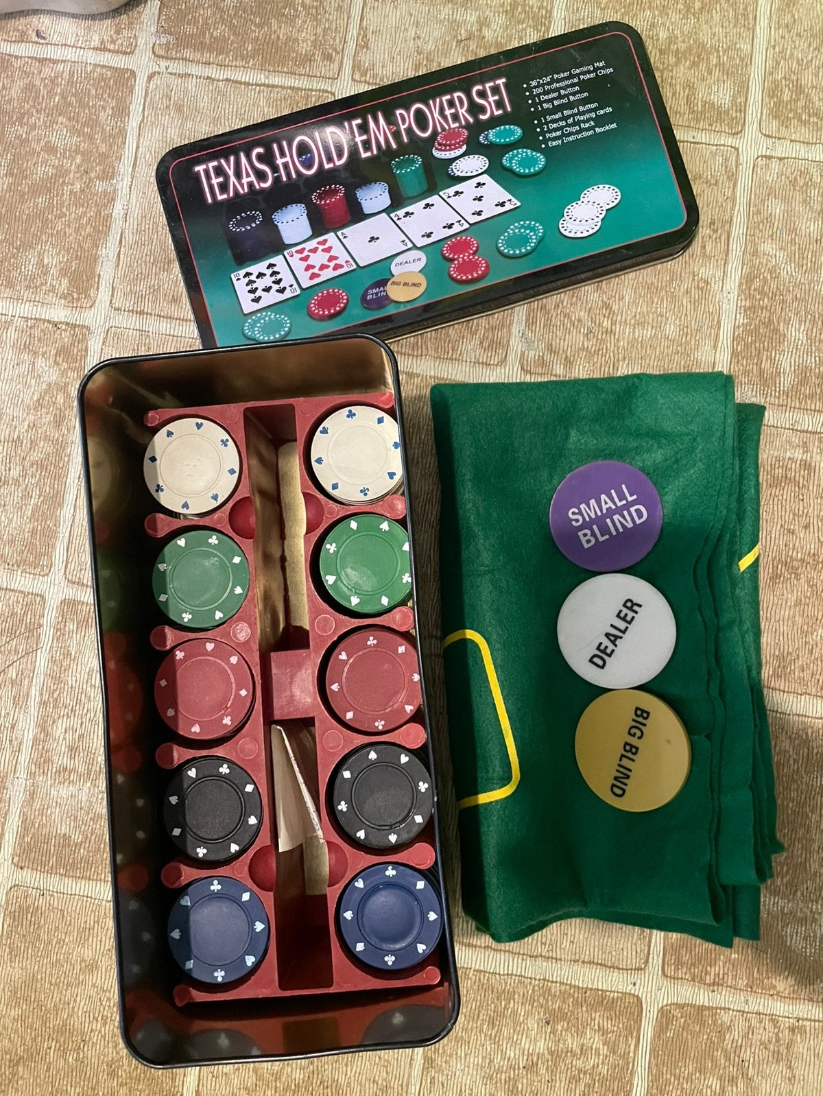 Pokerset chips, Ophalen