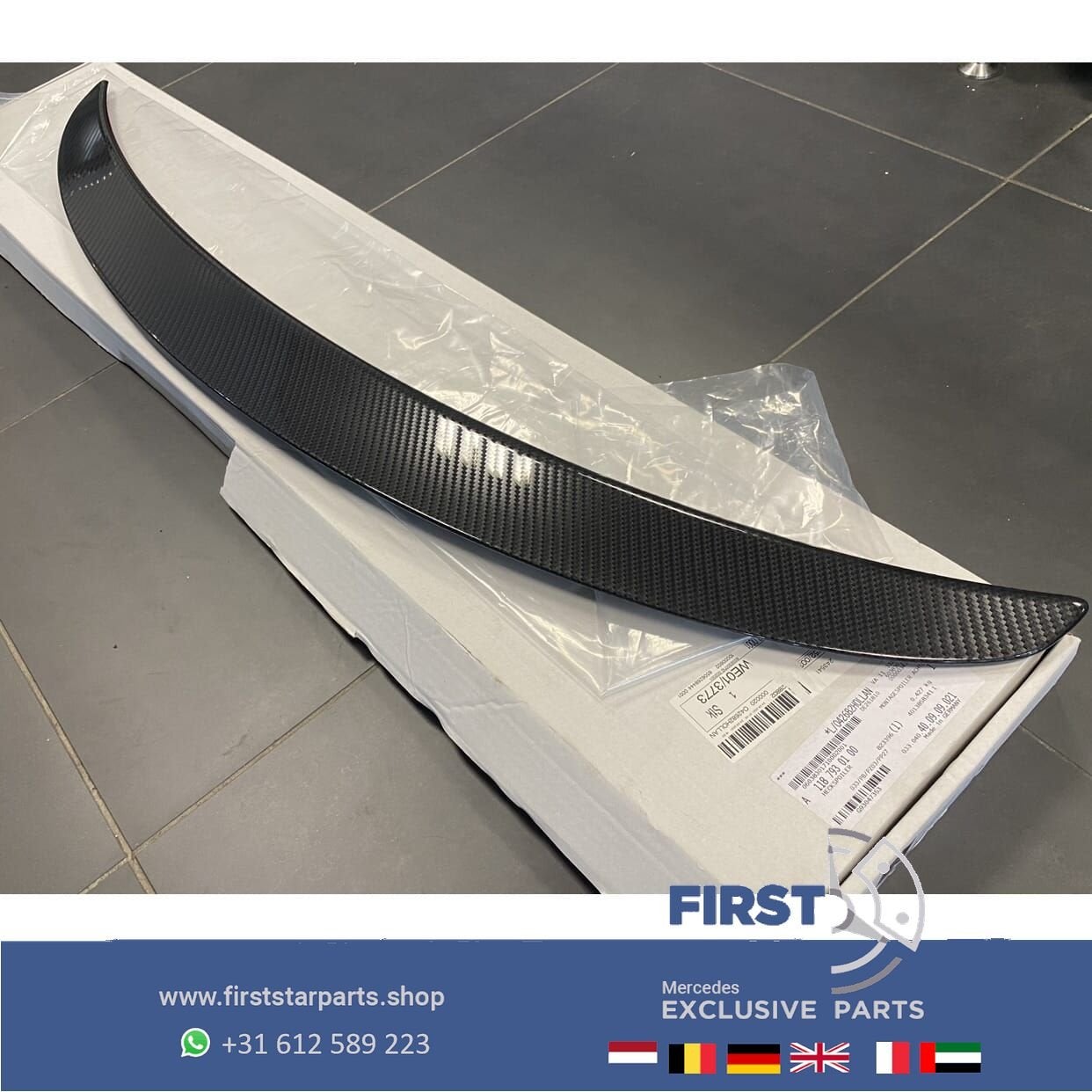W118 C118 CLA AMG CARBON KOFFERBAK SPOILER ZWART 2018-2021 A