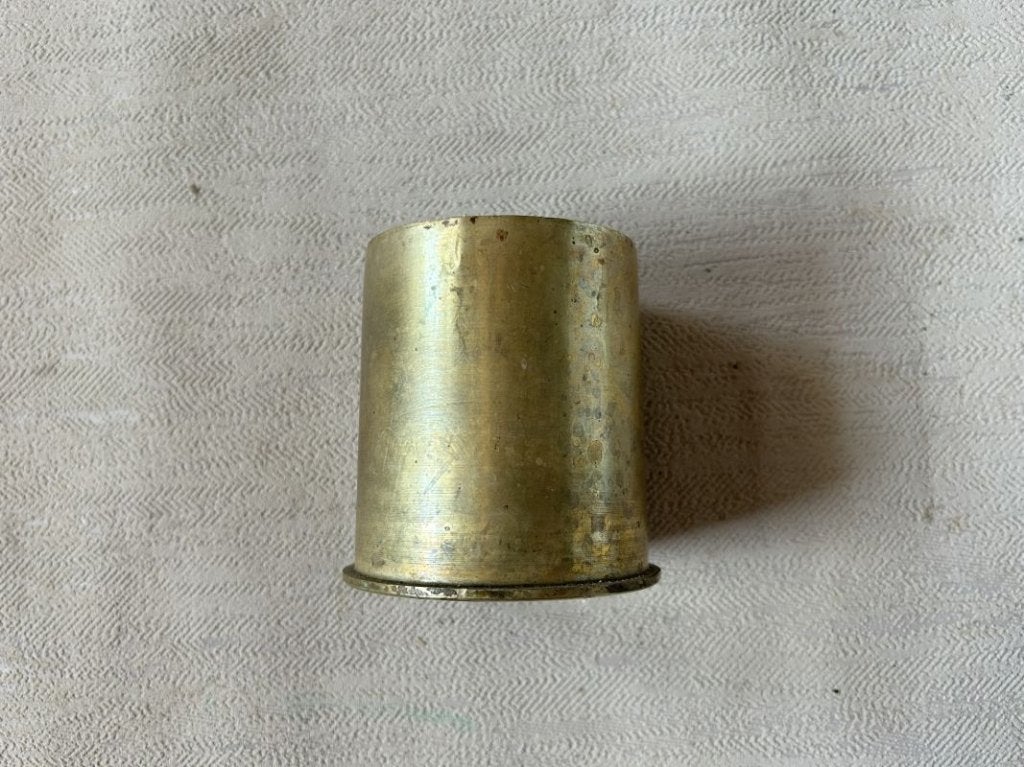 wo2 - Duitse 7,5 cm messing huls LIG 18 - LEEG, Enlèvement ou Envoi, Armée de terre, Douilles ou Pièces de fouille