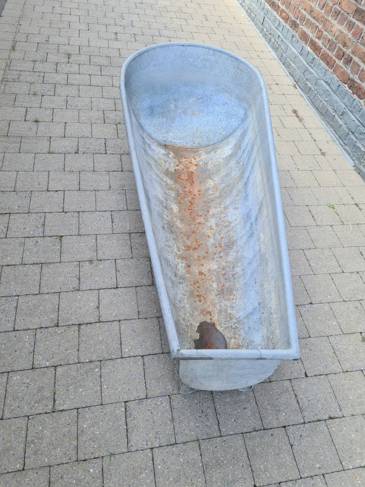 oud zinken bad ligbad, Ophalen