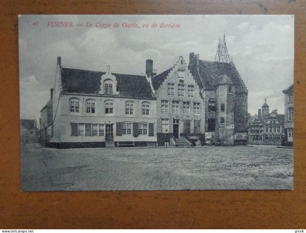 Postkaart Veurne, Le Corps de Garde, Enlèvement ou Envoi, Non affranchie, Flandre Occidentale