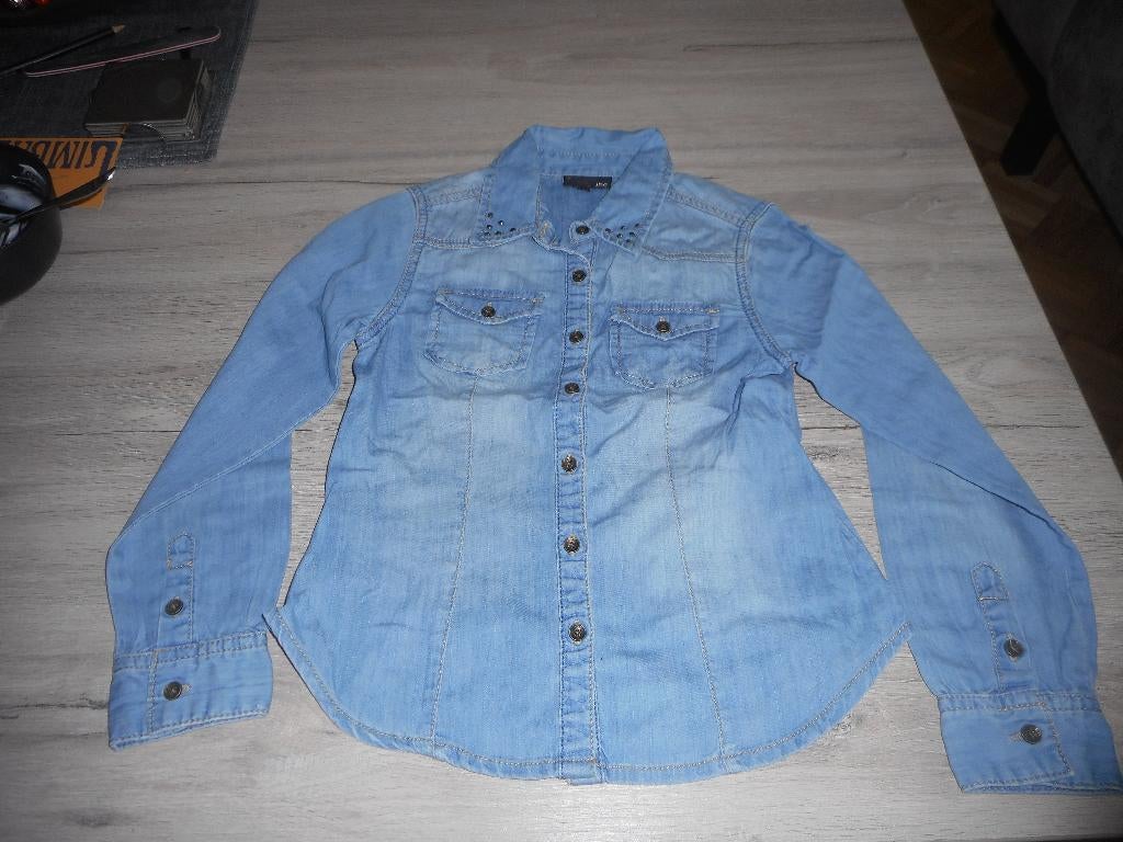 jeans hemd maat 128 jbc, Enlèvement ou Envoi, Chemise ou Chemisier, Comme neuf, JBC.