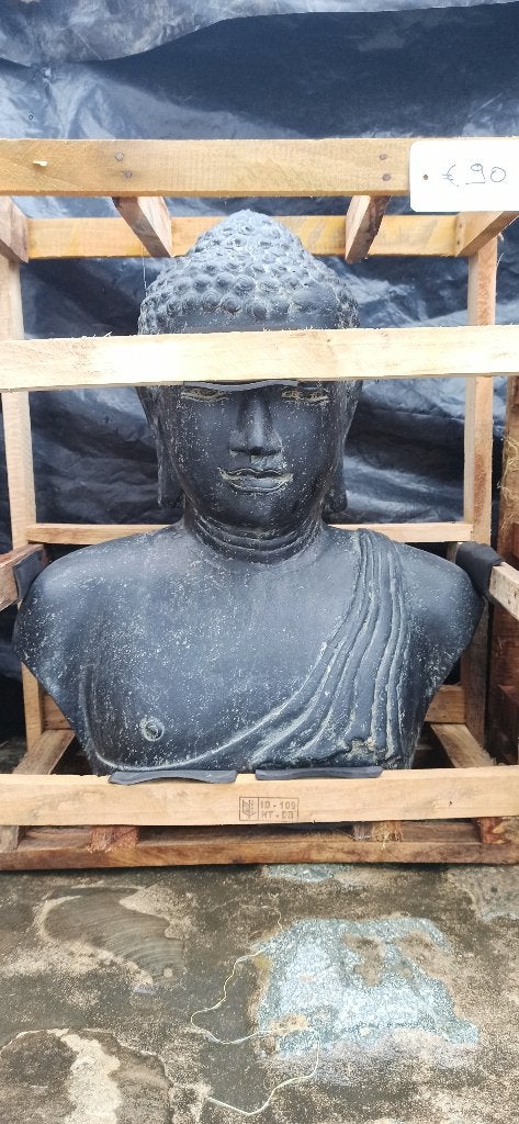 boeddha buste groot in steen, Ophalen, Nieuw, Steen, Boeddhabeeld