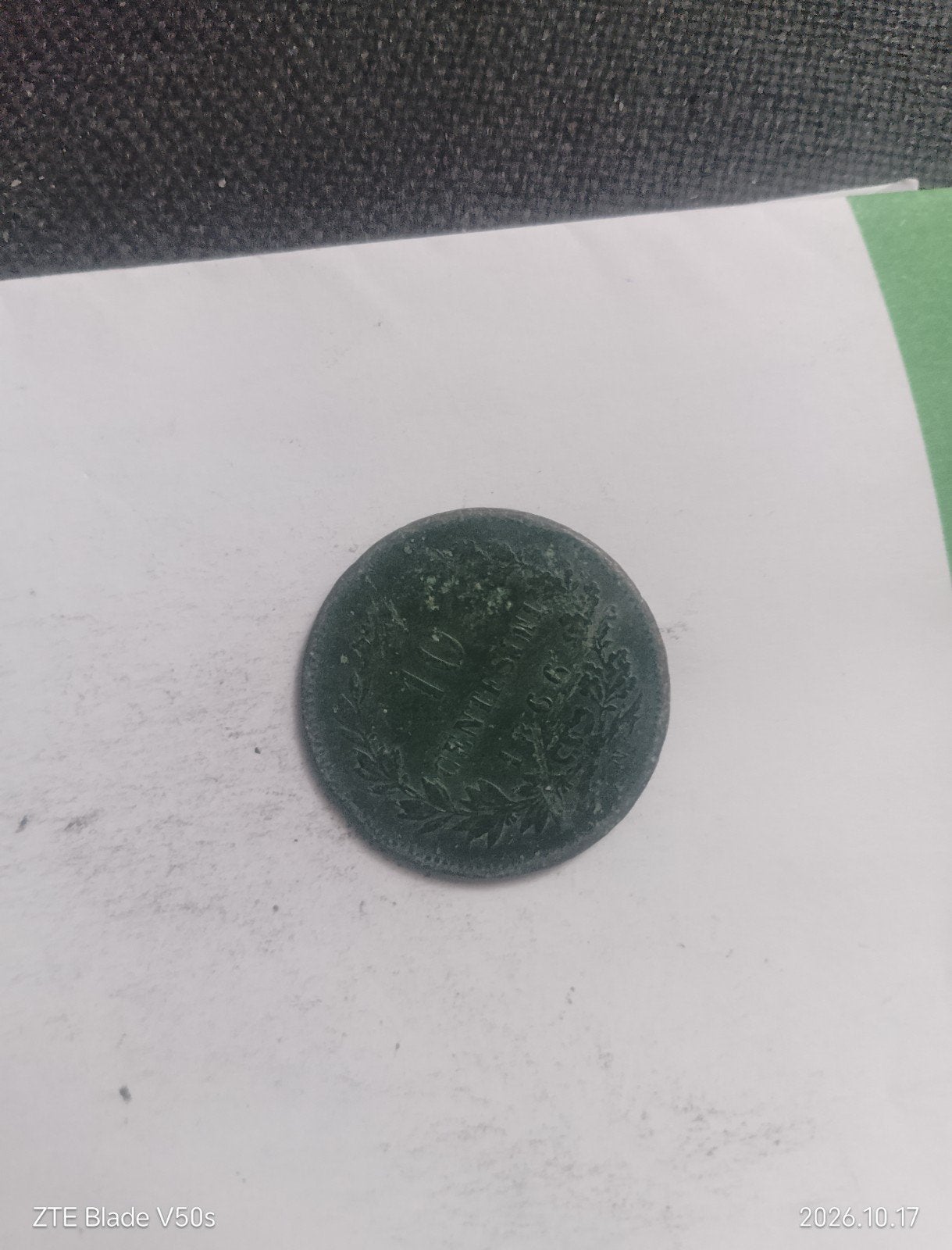 pièce de monnaie, Enlèvement ou Envoi