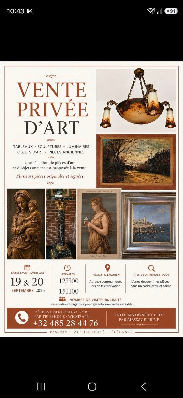 vente privée, Antiek en Kunst, Ophalen of Verzenden