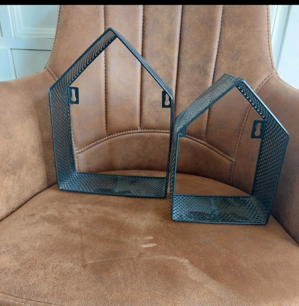 2 wand decoratie huisjes, Enlèvement ou Envoi, Utilisé, Métal