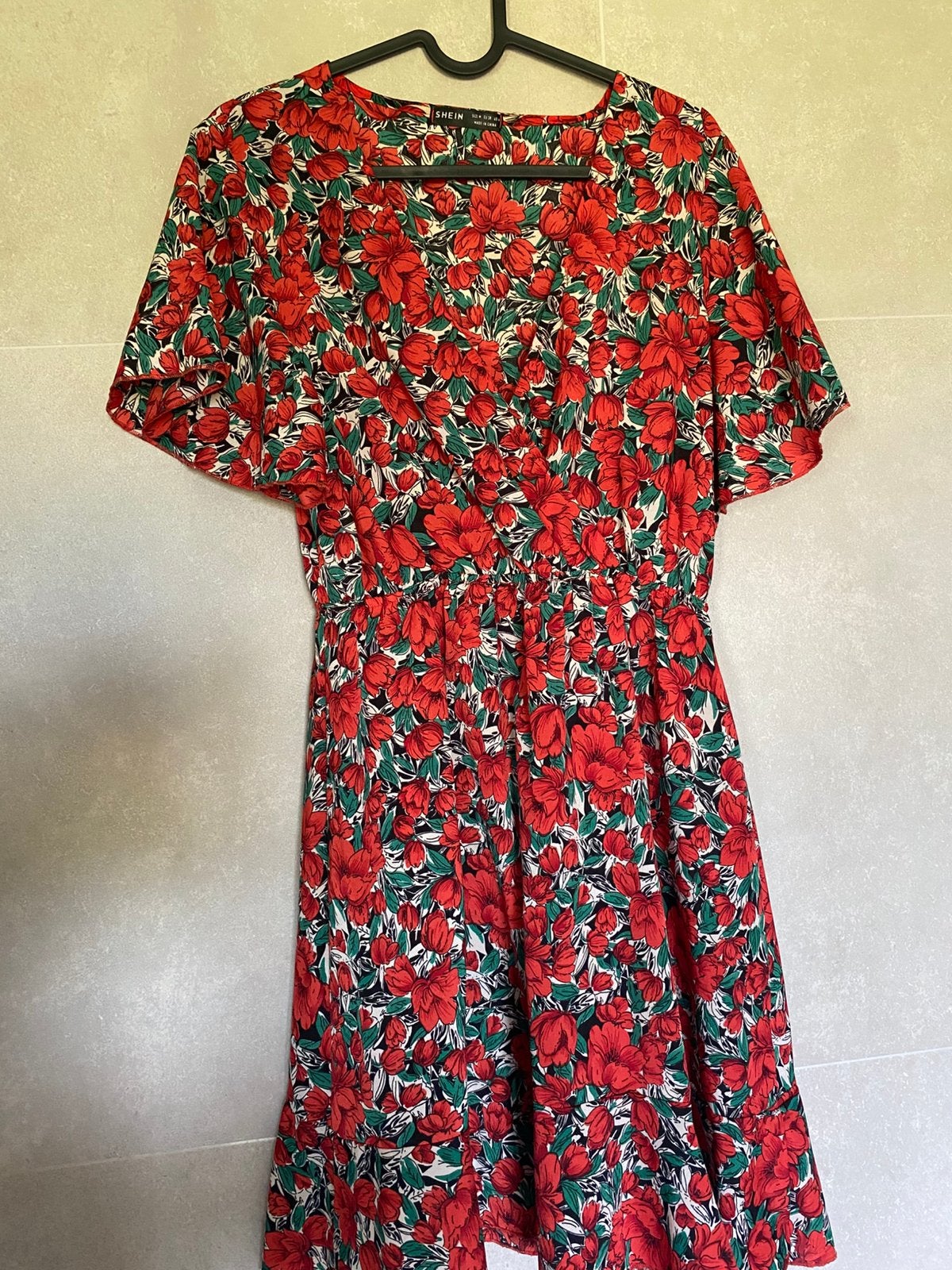 Robe fleurie, Rouge, Taille 38/40 (M), Enlèvement ou Envoi, Au-dessus du genou