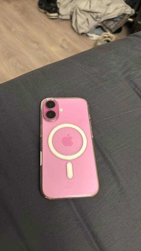 Iphone 16 rose 91% avec coque et ecran de protection, Télécoms, Téléphonie mobile | Apple iPhone, 256 GB, Enlèvement ou Envoi