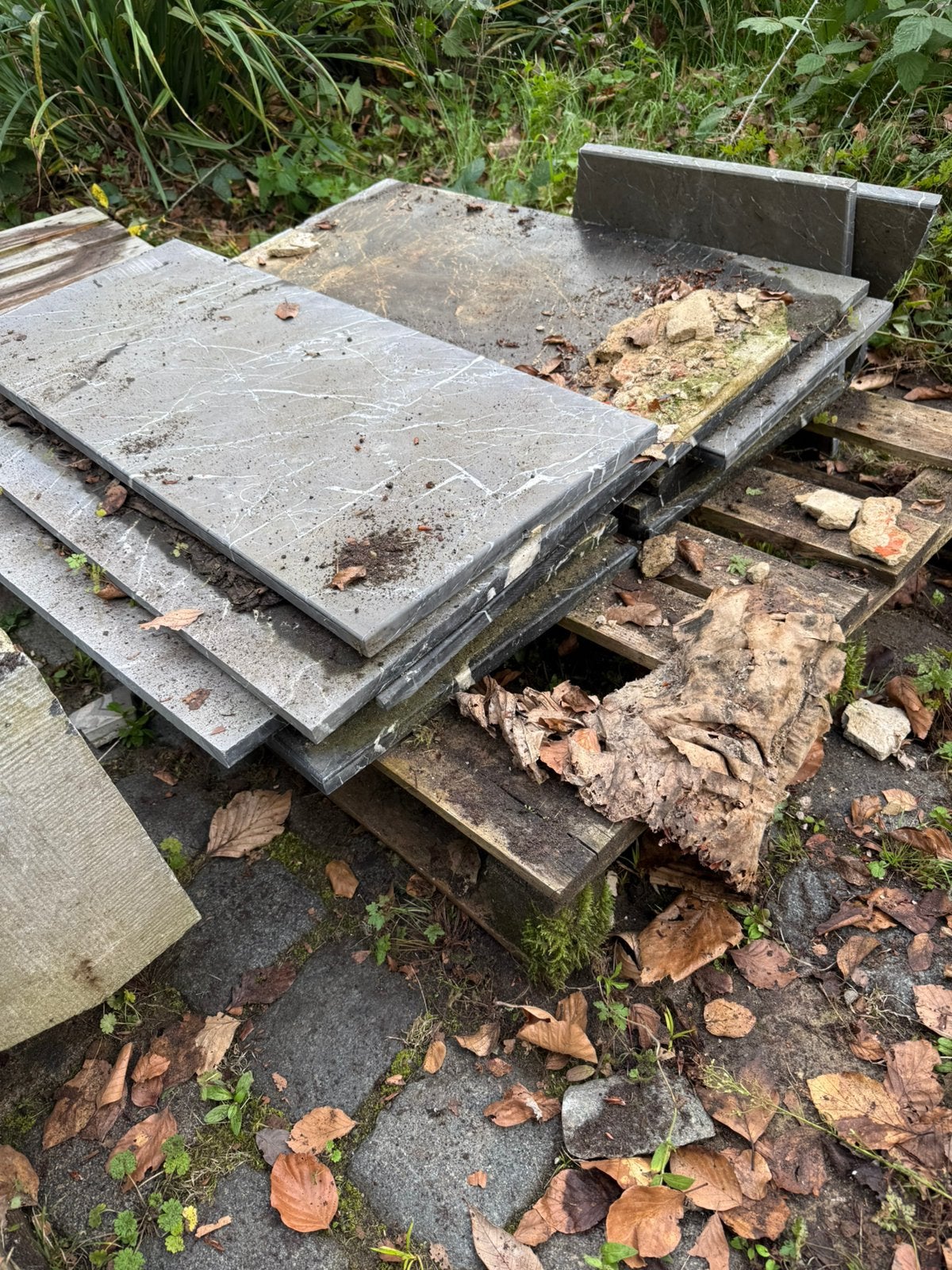 Zwat marmeren platen, Doe-het-zelf en Bouw, Ophalen, Gebruikt