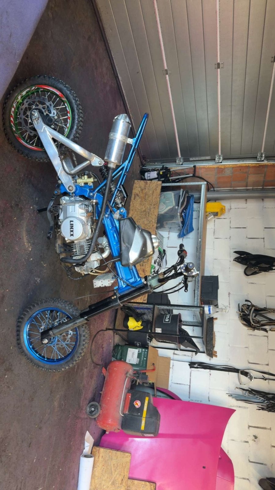 Pitbike met chassisnummer, Fietsen en Brommers, Minibikes, Midibikes en Pitbikes, Gebruikt, Pitbike, Schijfrem, Ophalen
