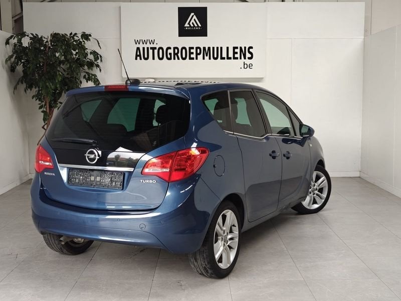 Opel Meriva Turbo ECOTEC Ultimate Edition AUT, Auto's, Monovolume, Gebruikt, Blauw, Leder en Stof