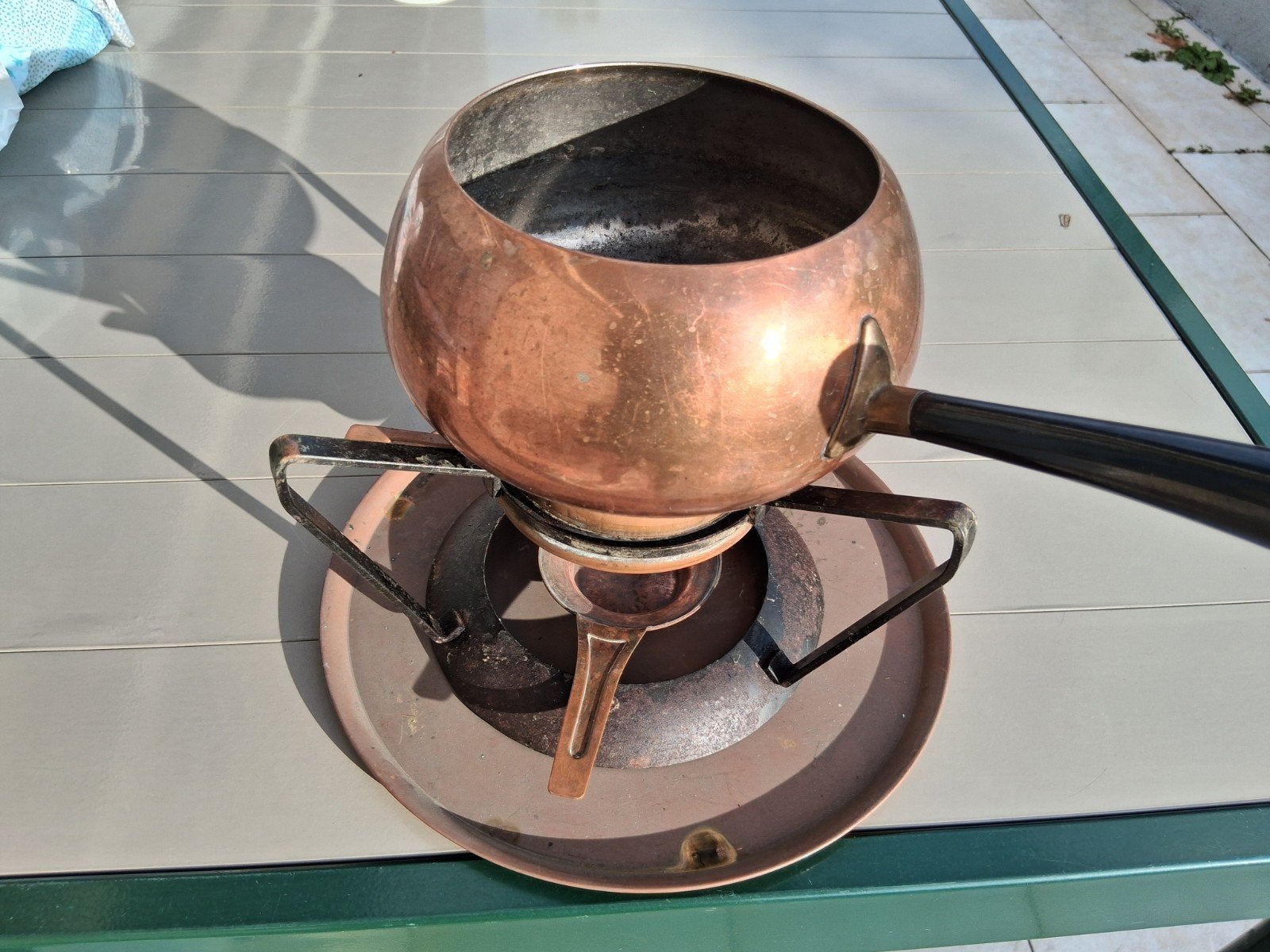 Vintage koperen fondueset jaren '70, Enlèvement