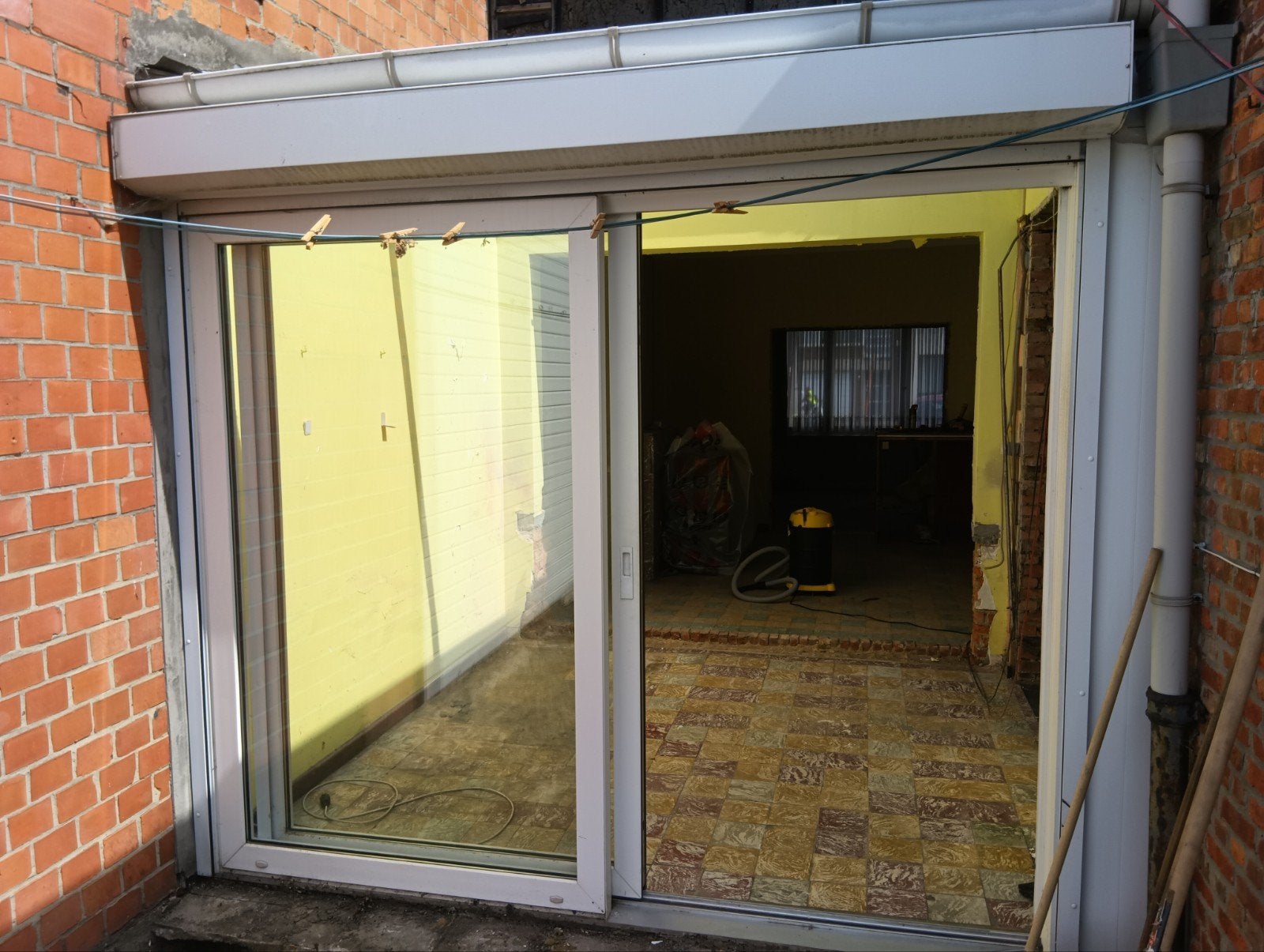 Schuifraam reynaers 260 b x 215h + voorzetrolluik electrisch, Bricolage & Construction, Enlèvement