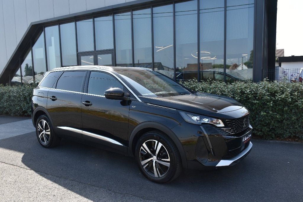 PEUGEOT 5008 PureTech GT- LINE 7PL / CAMERA, Auto's, 1199 cc, Leder en Stof, Zwart, 5 deurs