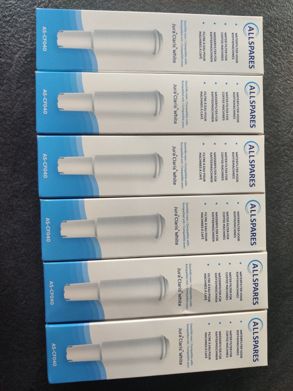 6 nieuwe AllSpares waterfilters AS-CF040, Elektronische apparatuur, Ophalen, Jura