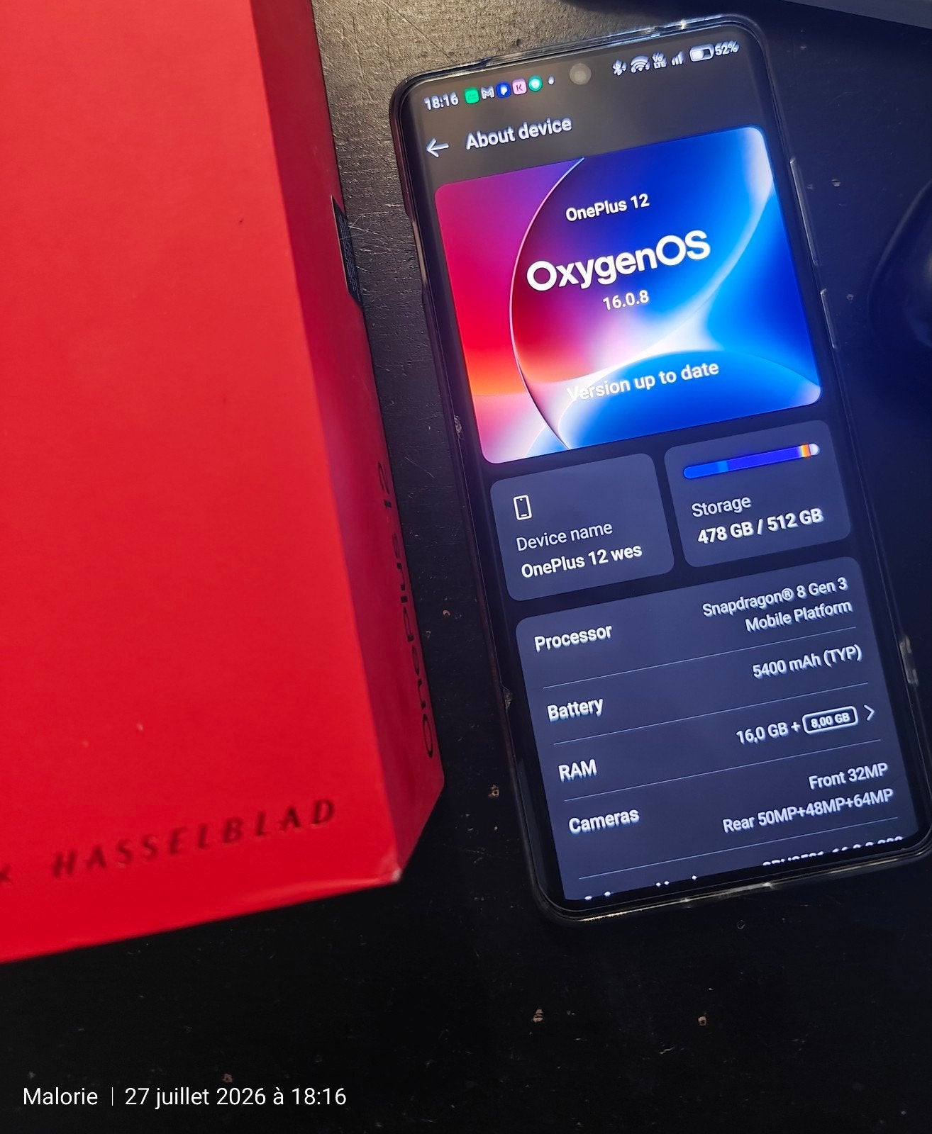 OnePlus 12 avec 25 coques, Télécoms, Enlèvement, Utilisé, Classique ou Candybar, Sans abonnement