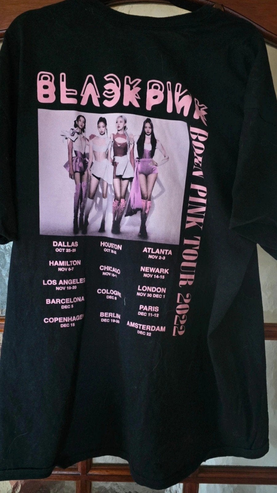 BlackPink Born Pink Tour 2022 Tshirt XXL, Manches courtes, YG, Taille 46/48 (XL) ou plus grande, Enlèvement ou Envoi