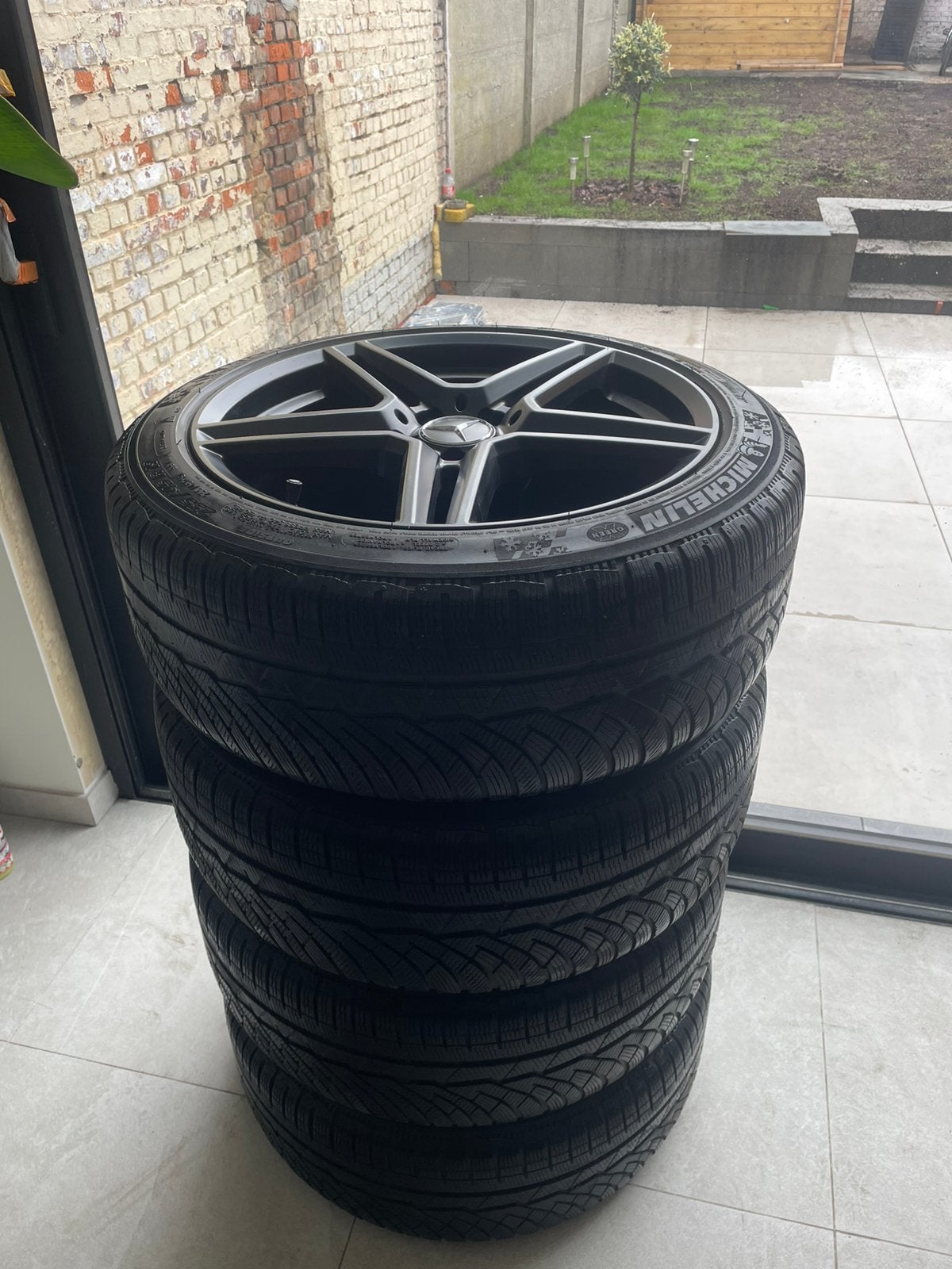 5x112 Mercedes velgen 19 inch met Michelin banden +TPMS, Ophalen, 19 inch, Band(en), Overige