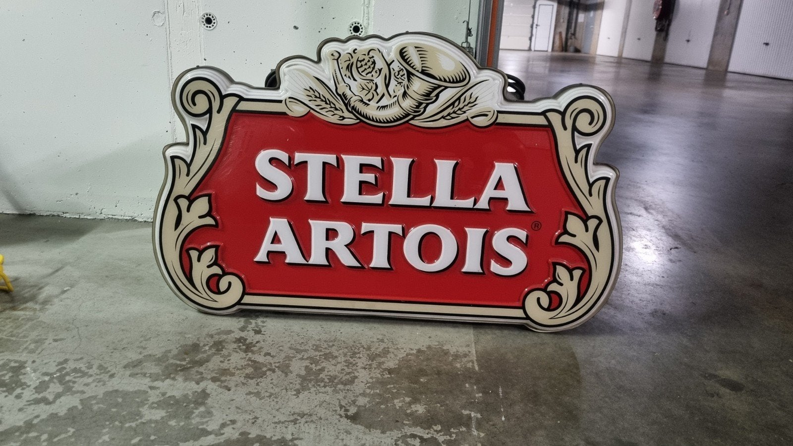 Stella Artois verlichtingsbak, Verzamelen, Ophalen, Zo goed als nieuw, Reclamebord, Plaat of Schild, Stella Artois