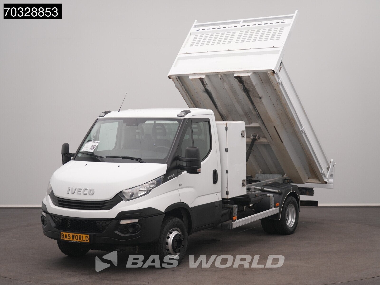 Iveco Daily 65C15 3.0L 150PK Kipper Euro6 Airco Cruise Tippe, Auto's, Stof, Gebruikt, 4 cilinders, Wit