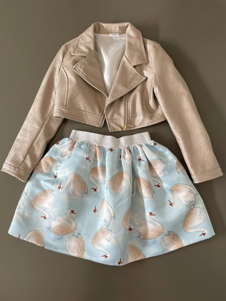 "NIEUW" Rok  + vestje Miss Leod - 6j, Neuf, Enlèvement ou Envoi, Ensemble, Miss leod