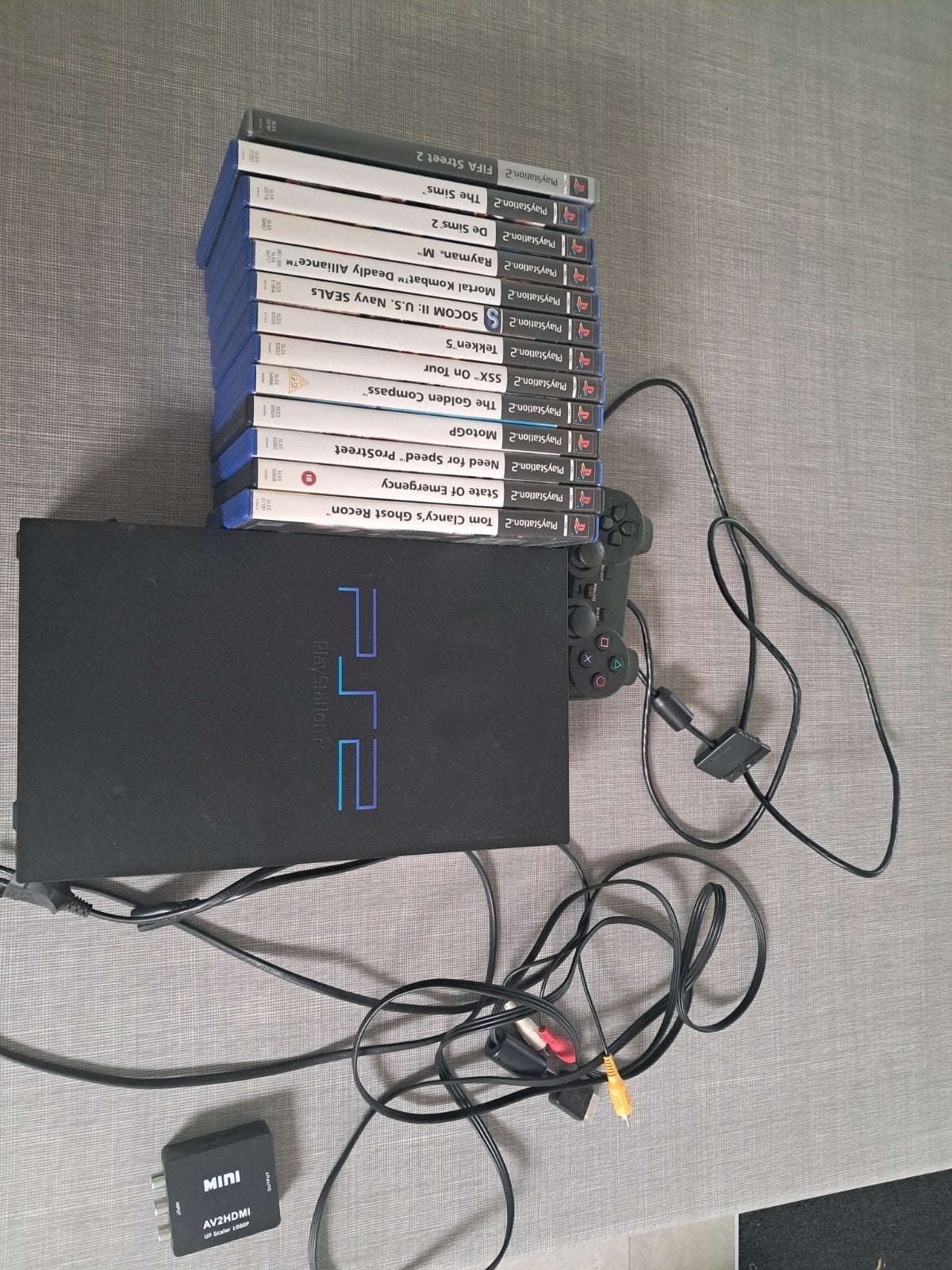 PS2 met games, Games en Spelcomputers, Spelcomputers | Sony PlayStation 2, Ophalen, Met 1 controller, Gebruikt, Met games
