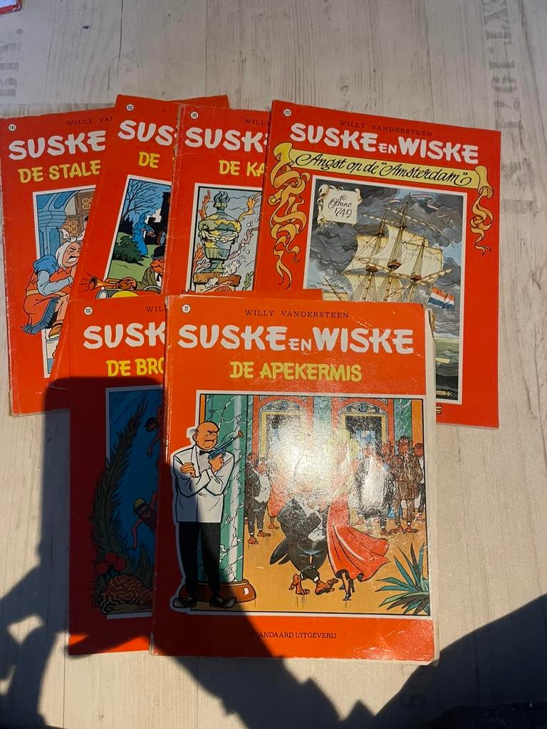 Partij Suske en Wiske strips (6 stuks), Ophalen, Gebruikt