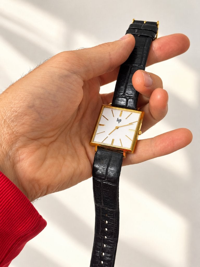 Klassiek horloge met lipkwarts, Handtassen en Accessoires, Overige merken, Lip, Staal, Polshorloge