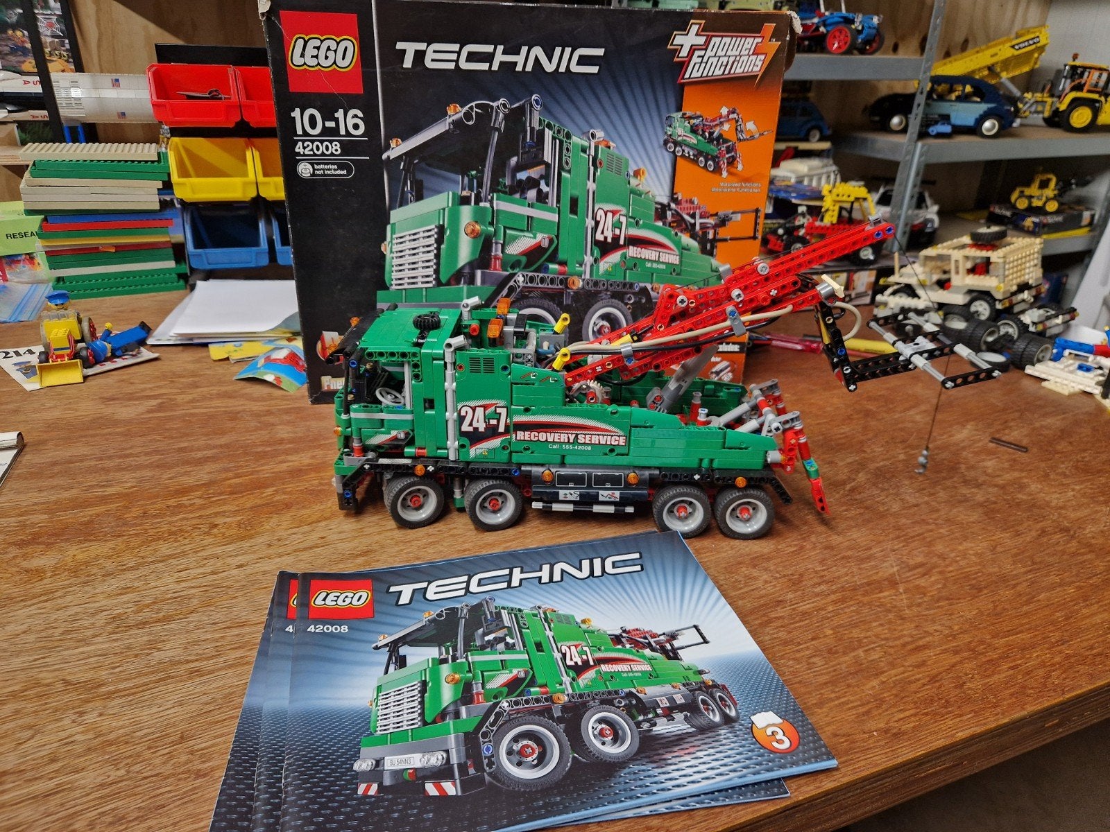 lego technic 42008 truck met power functions, Lego, Ophalen of Verzenden, Complete set, Compleet