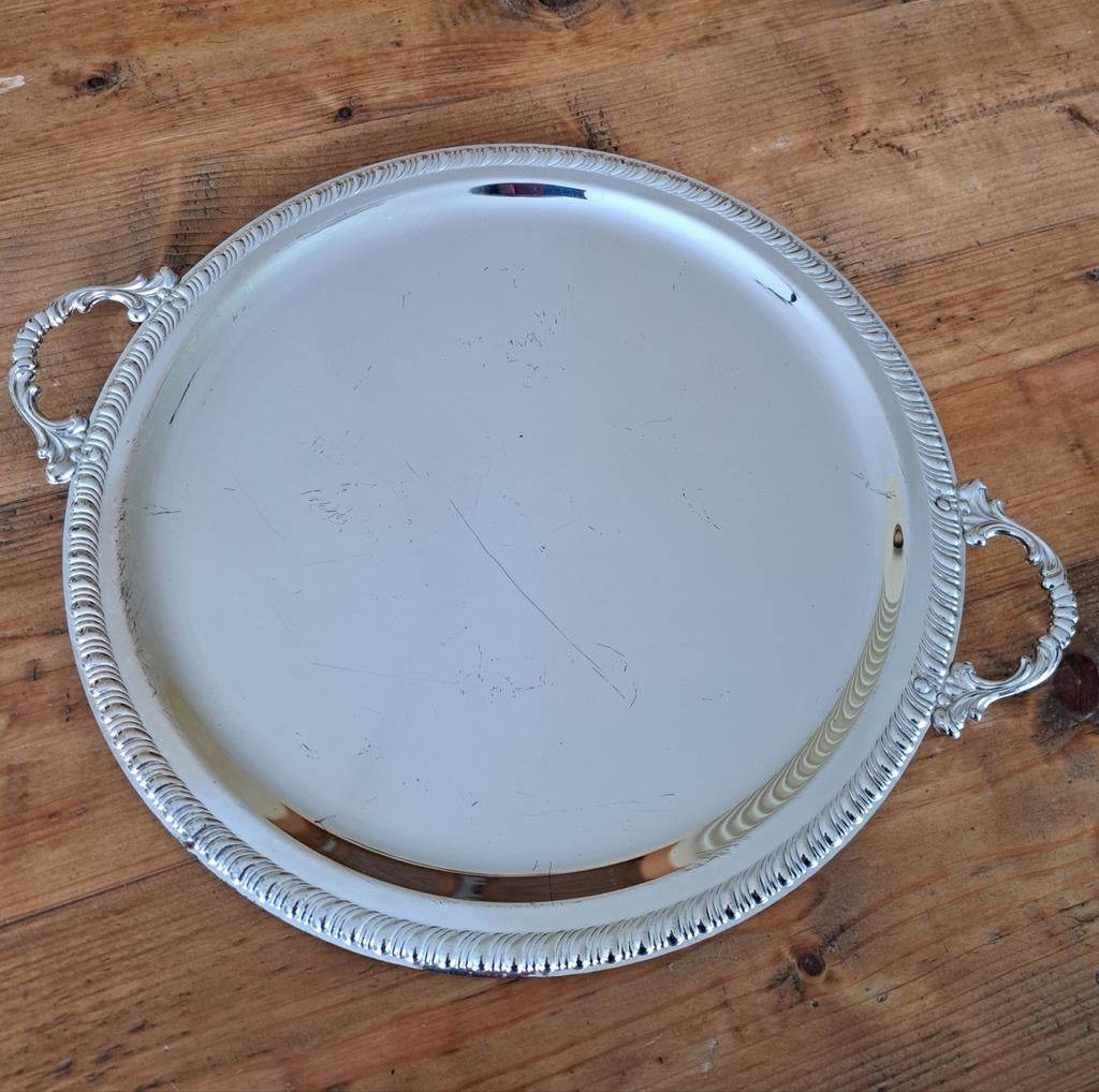 Verzilverd dienblad 35 cm, Ophalen of Verzenden