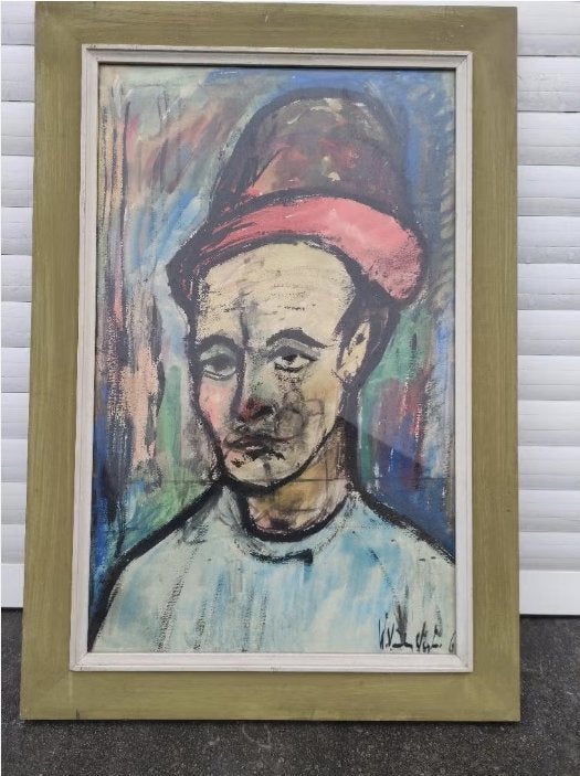 aquarelle personnage signe willy vandenweghe, Antiquités & Art, Art | Peinture | Classique, Enlèvement ou Envoi, Aquarelle