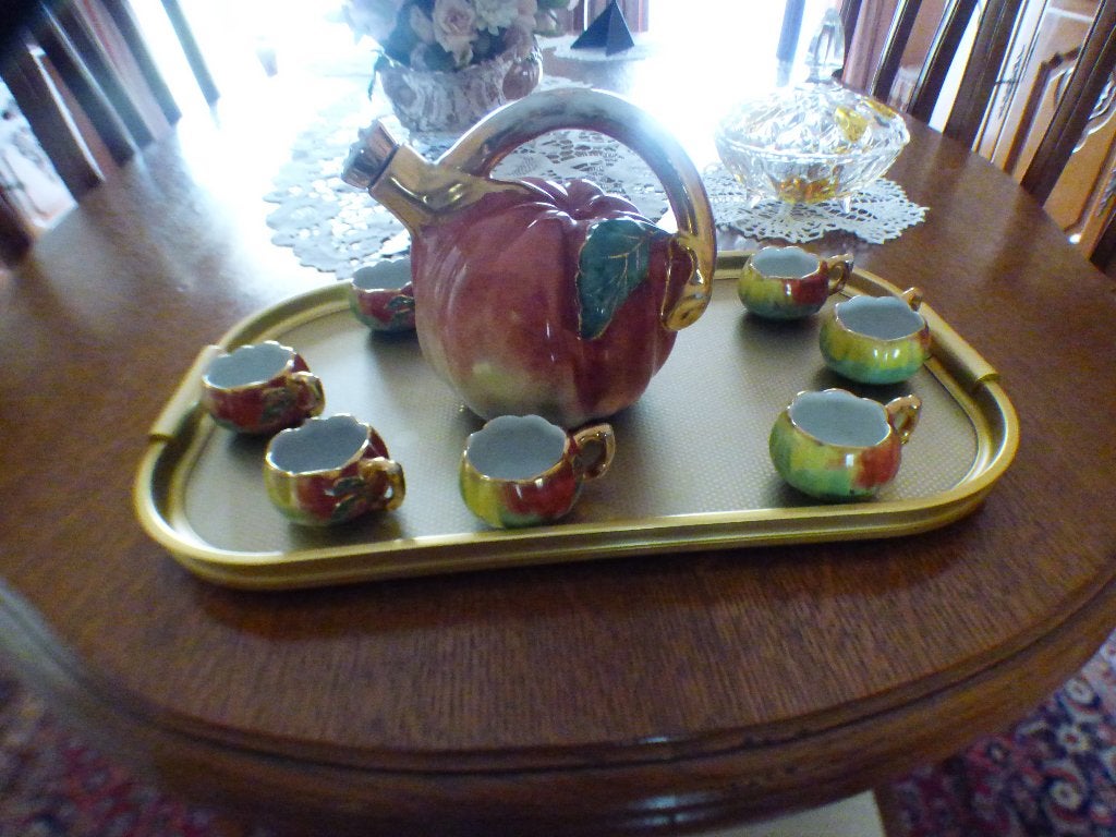 vintage calvados  likeur servies  jaren 40, Ophalen