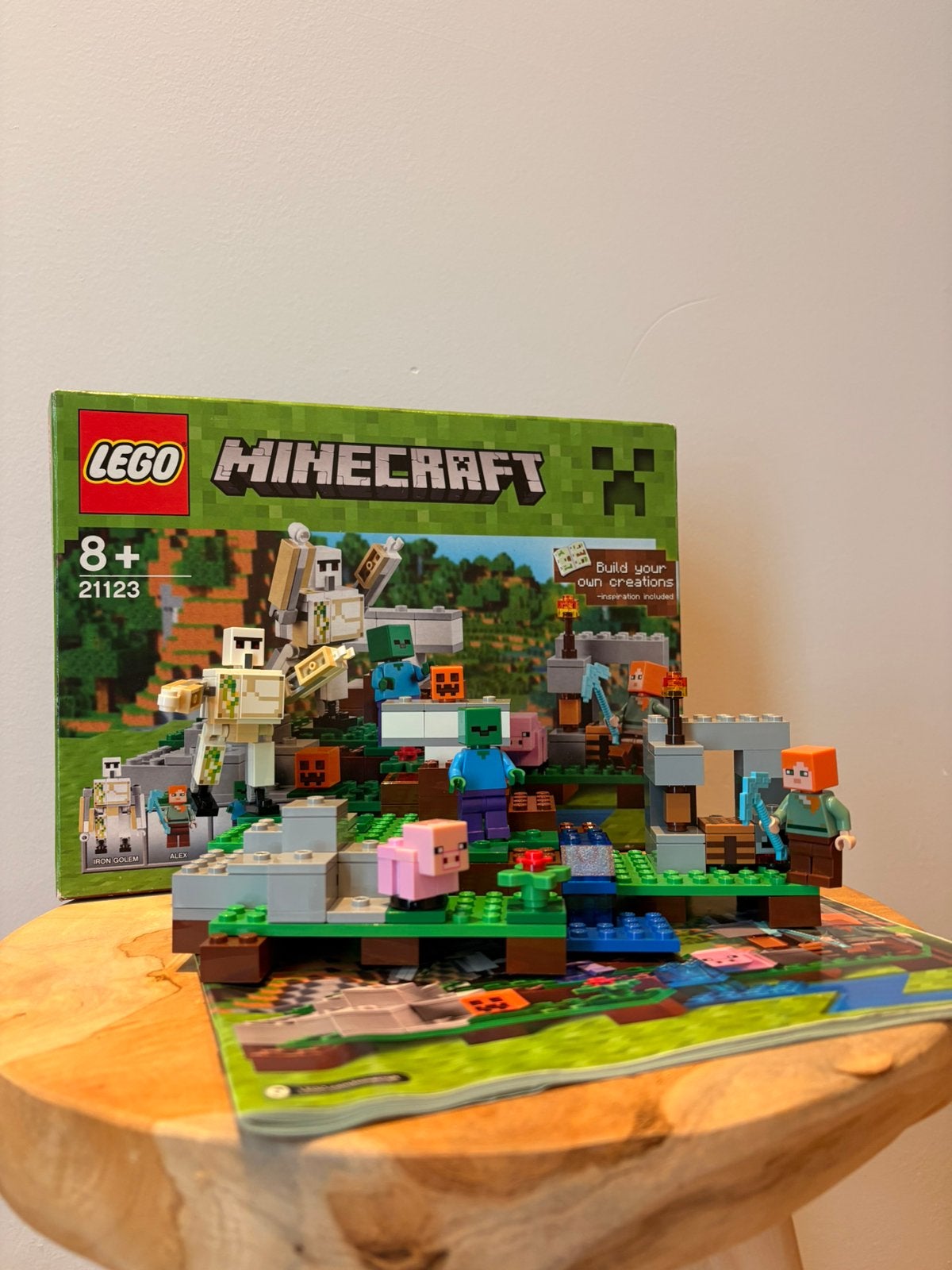 LEGO Minecraft 21123 De IJzergolem – Compleet + doos, Minecraft, Lego, Ensemble complet, Comme neuf