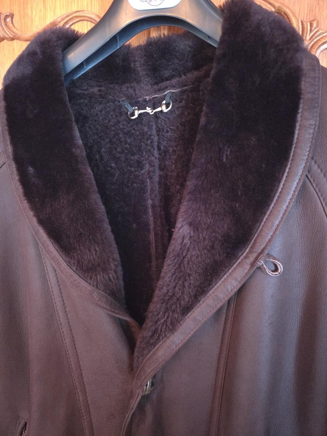 veste en cuir pour homme avec lambont, Enlèvement ou Envoi, Taille 52/54 (L), Brun