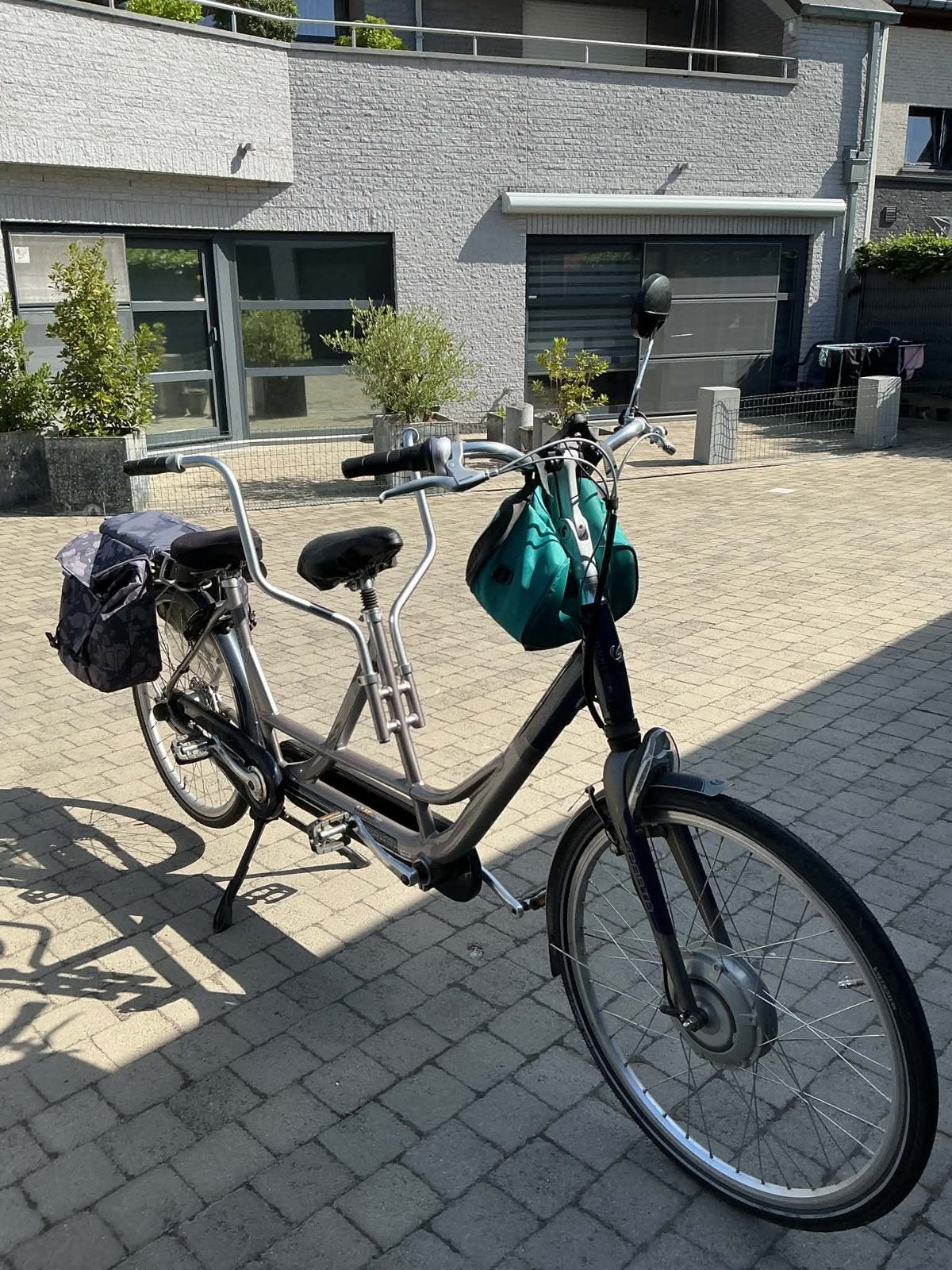 Elektrische Tandem - Sparta Double-E (met fietstassen), Fietsen en Brommers, Ophalen, Zo goed als nieuw, Sparta