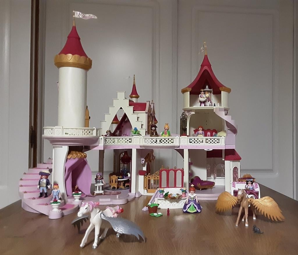 Grand château de princesse PlayMobil et 6 sets, Enfants & Bébés, Enlèvement ou Envoi, Comme neuf, Ensemble complet