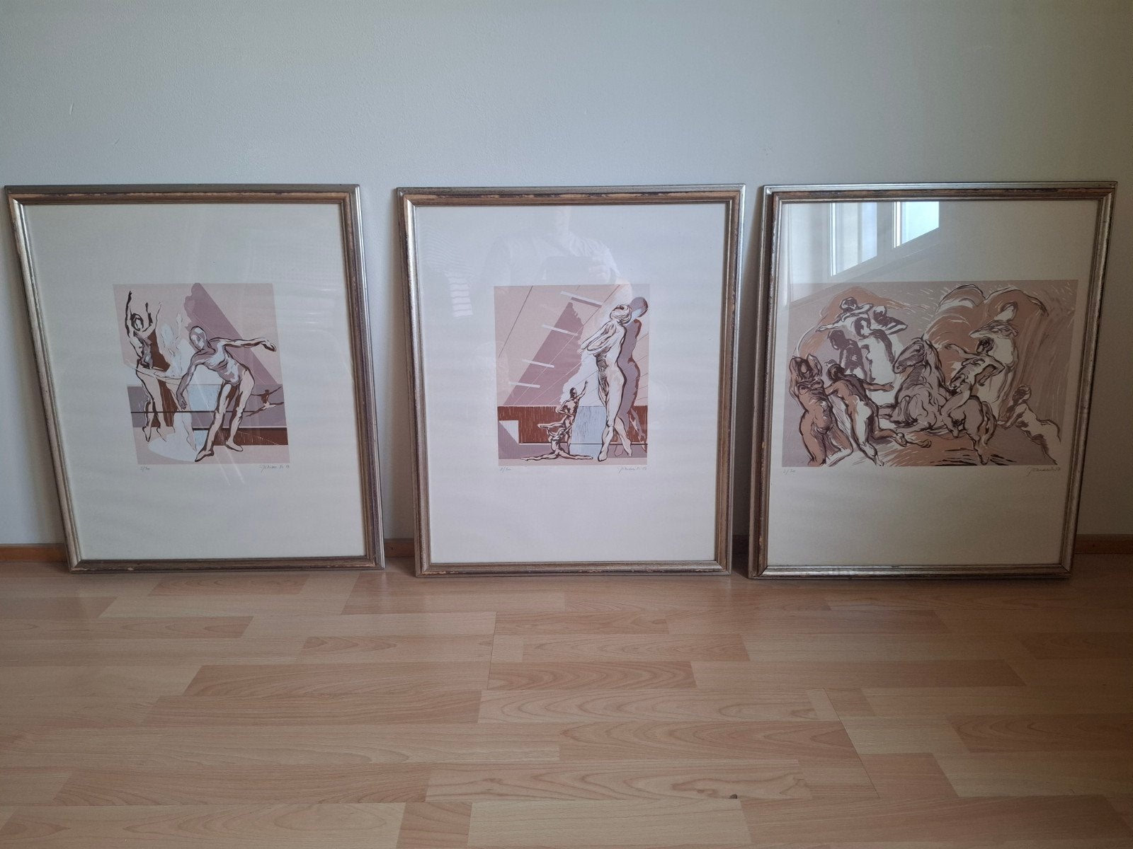 Unieke set van 3 kunstwerken – Jean-Pierre Maes (Guynelly), Antiek en Kunst, Ophalen