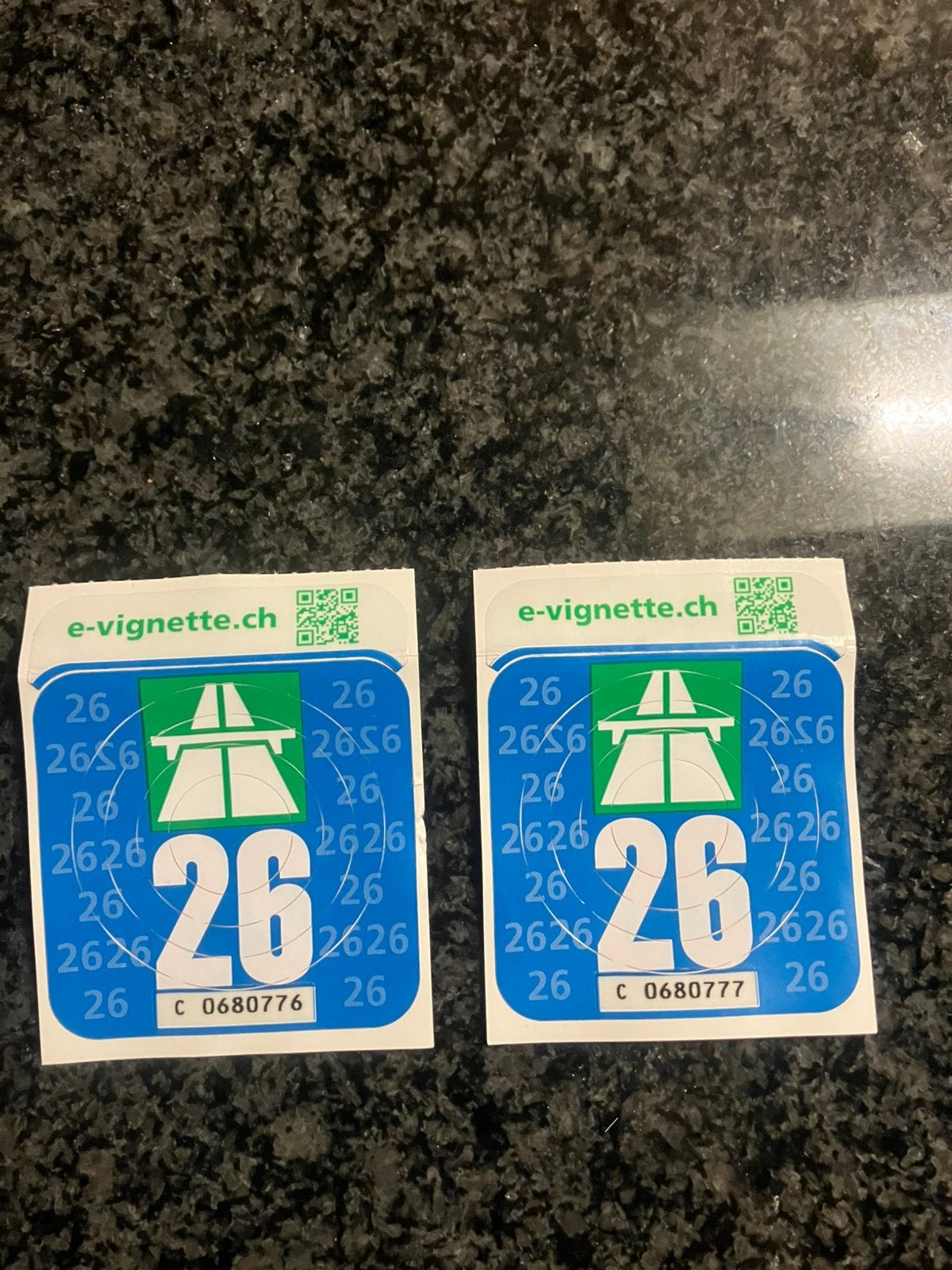Autowegen vignet Zwitserland., Tickets en Kaartjes, Autovignetten