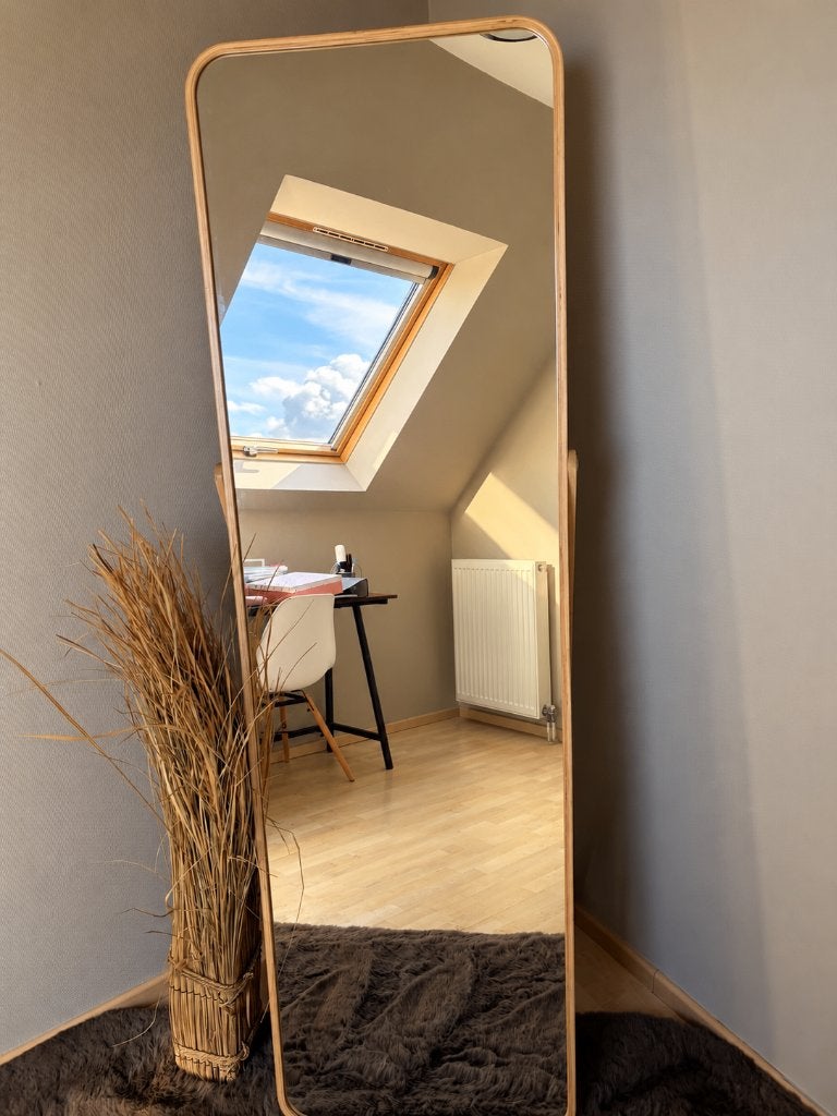 Spiegel hout, Huis en Inrichting, Ophalen, Nieuw, Rechthoekig