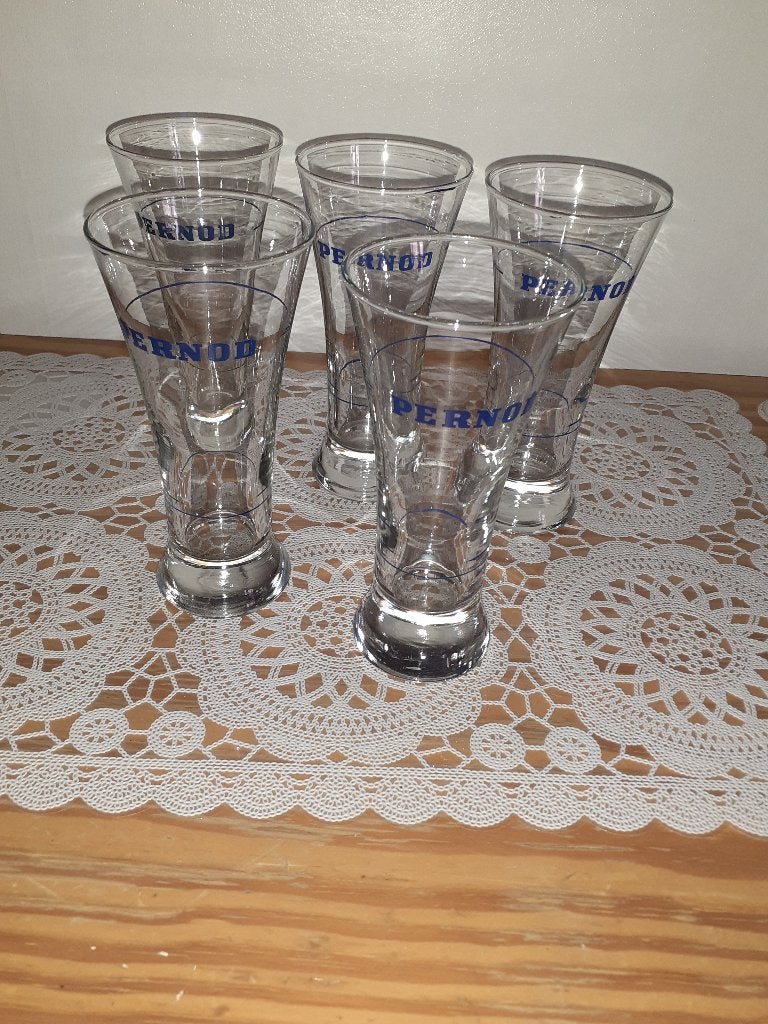 Verres Pernod (5 verres), Enlèvement, Comme neuf, Autres types