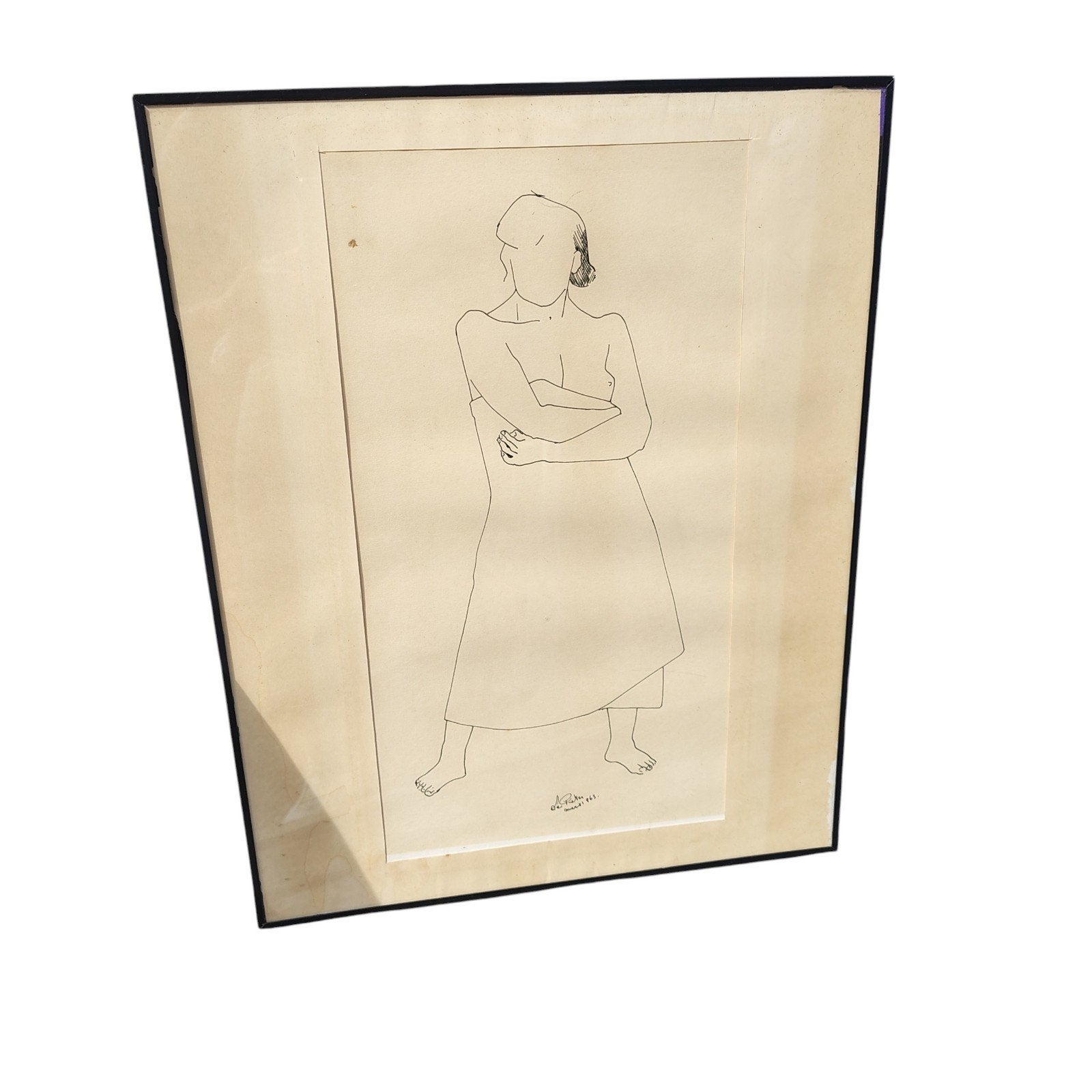 Lijntekening Ronald De Preter 1963, Antiek en Kunst, Ophalen of Verzenden