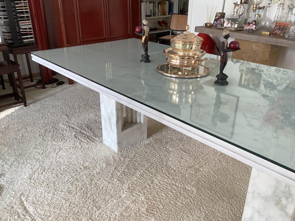 Table en marbre style Breuer, Huis en Inrichting, Tafels | Eettafels, Ophalen, Overige materialen, 100 tot 150 cm, 200 cm of meer