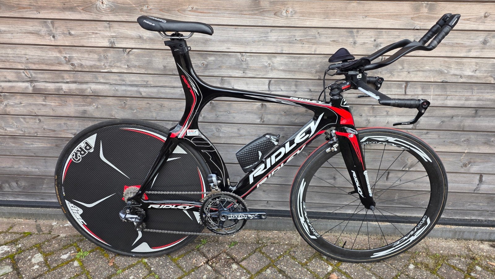 Ridley Dean carbon tijdritfiets Shimano Ultegra Di2, 28 inch, Gebruikt, Carbon, Velgrem