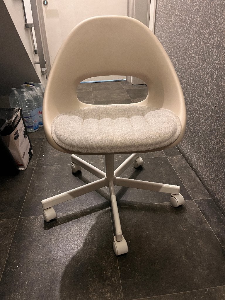 ELDBERGET/MALSKÄR Draaistoel IKEA, Huis en Inrichting, Bureaustoelen, Ophalen, Zo goed als nieuw, Grijs, Bureaustoel