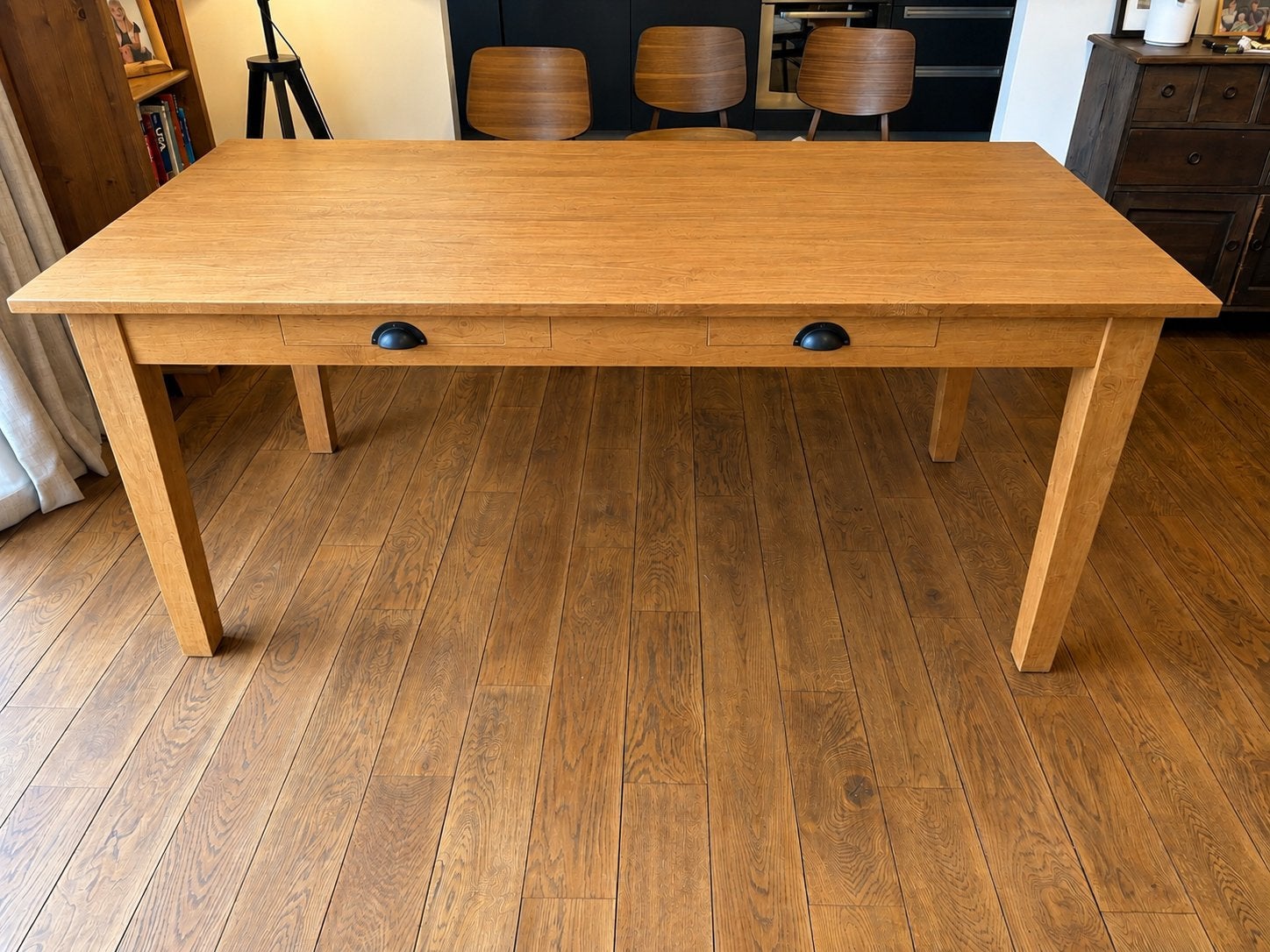 Eettafel massief Teak, Ophalen, Gebruikt, Teakhout, 50 tot 100 cm