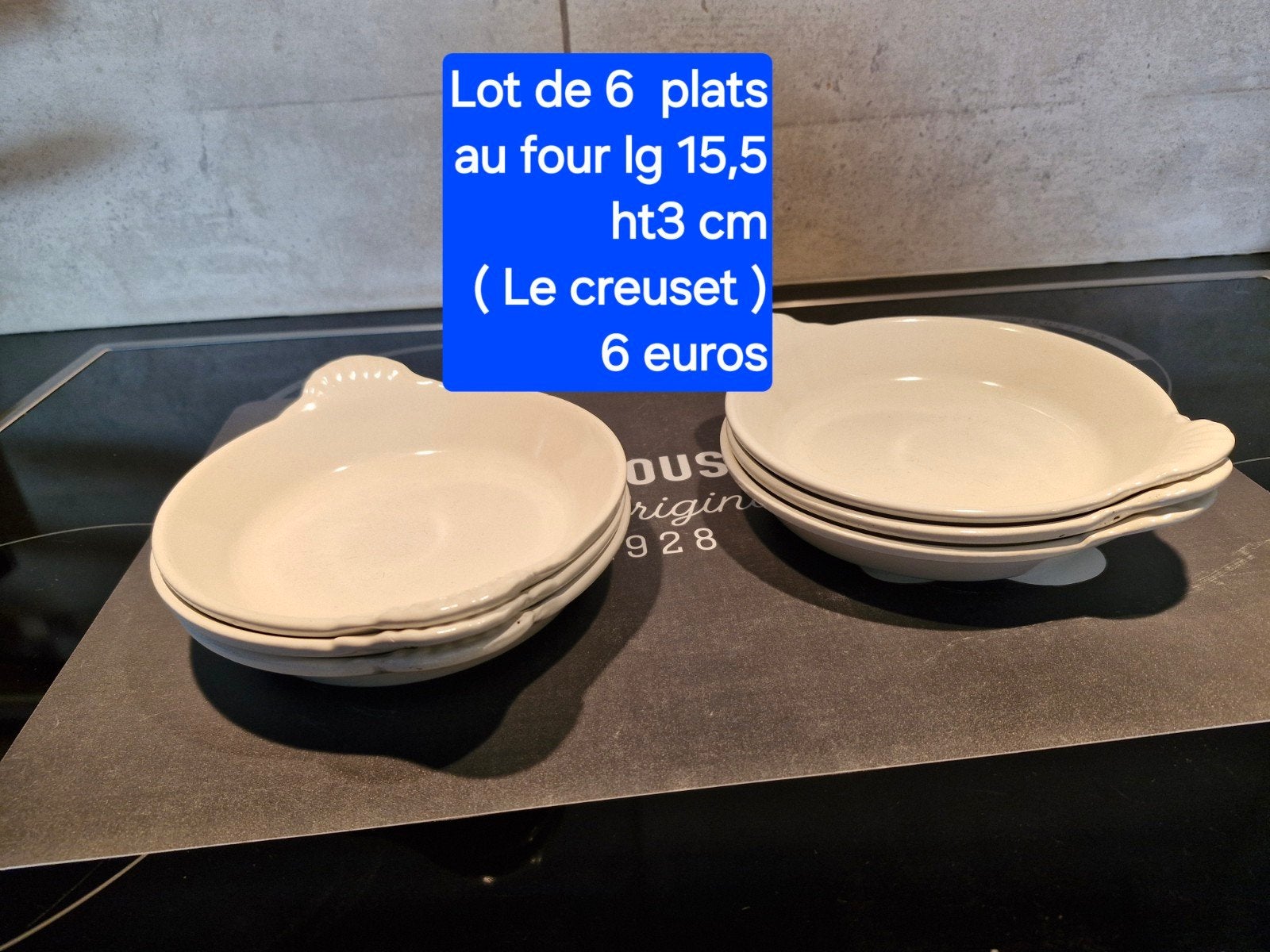 set van 6 kleine ovenschalen (Le Creuset), Ophalen