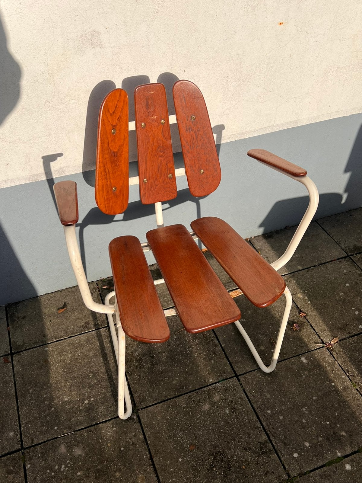 Chaises modernistes/Bois-métal tubulaire/Style Bauhaus, Ophalen, Gebruikt, Bruin, Eén