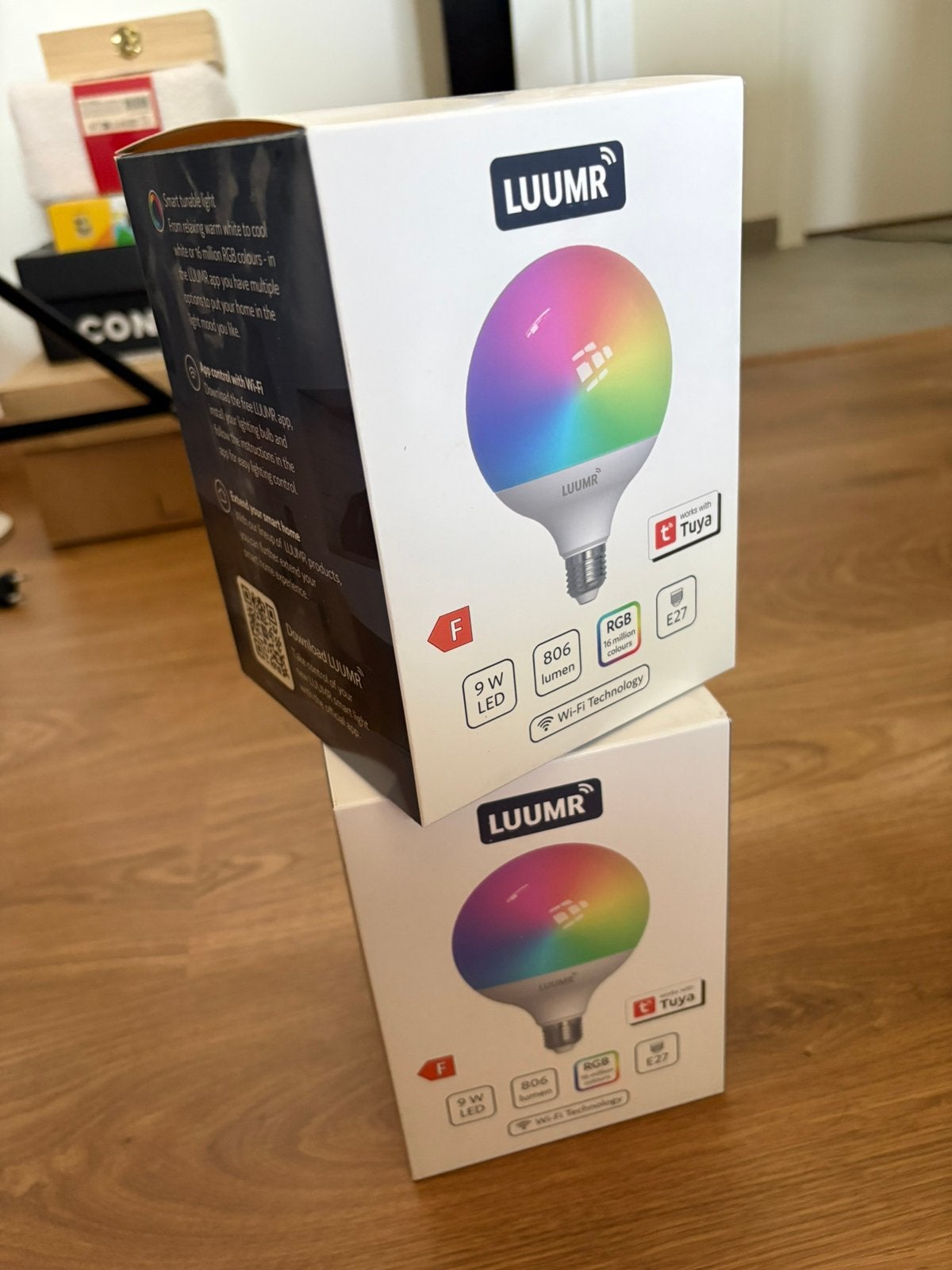 2 stuks RGB studio lampen, Huis en Inrichting, Meerkleurig, Zo goed als nieuw, Bedienbaar via app, Smart lamp