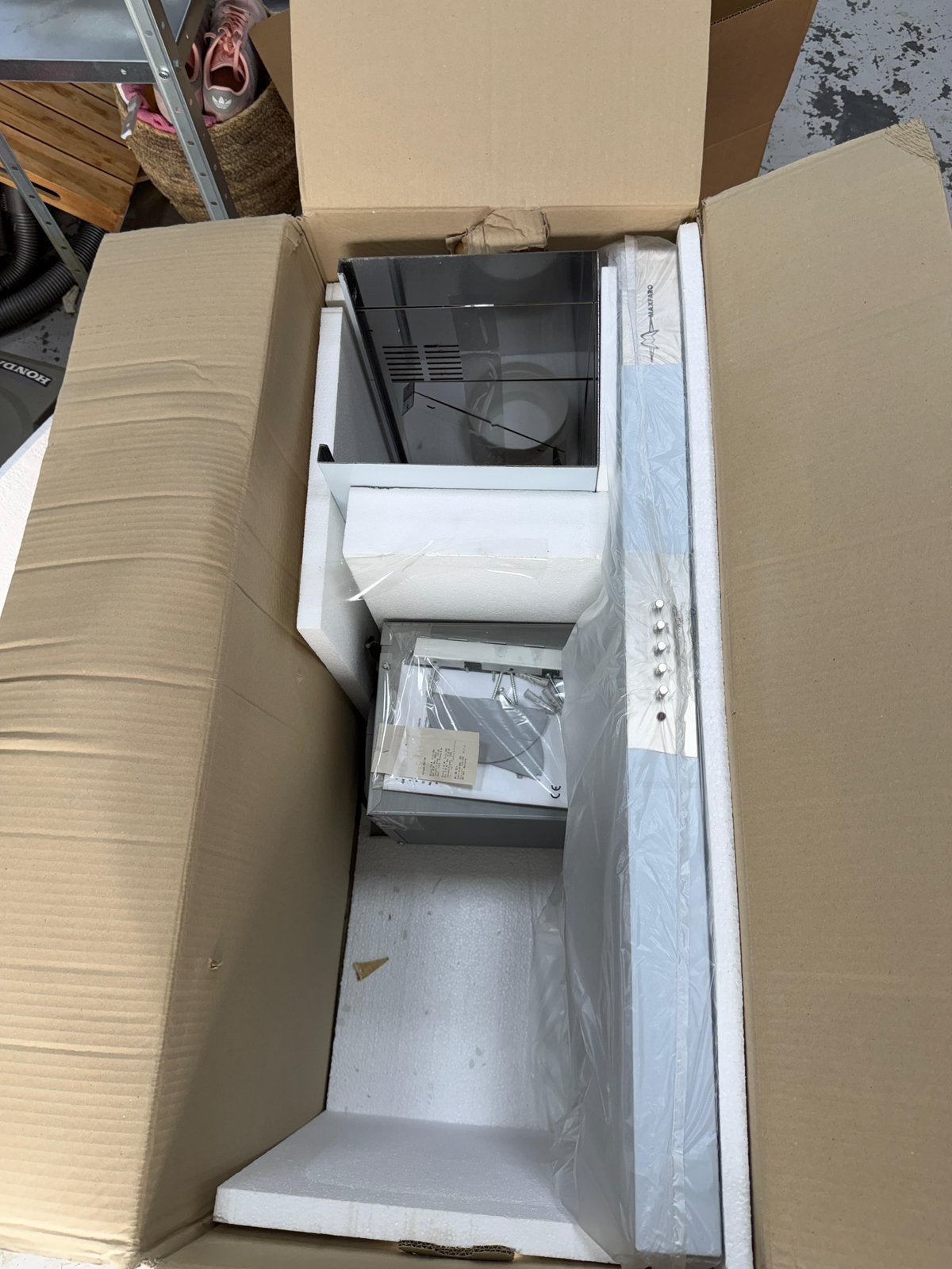 Hotte cuisine maxfaro 90 cm neuf, Electroménager, Hottes, Enlèvement, Comme neuf, Autoportant, Hotte murale