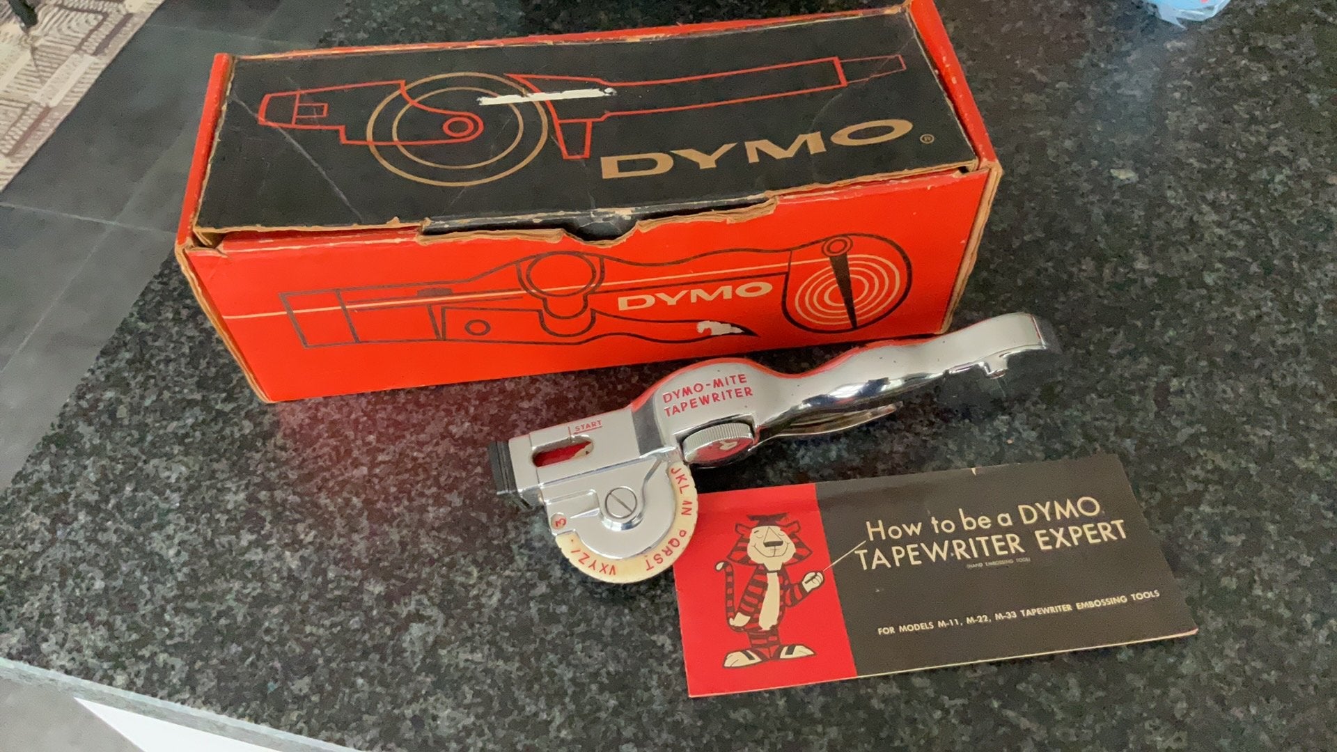 Vintage Dymo chrome M22 label maker, Ophalen of Verzenden